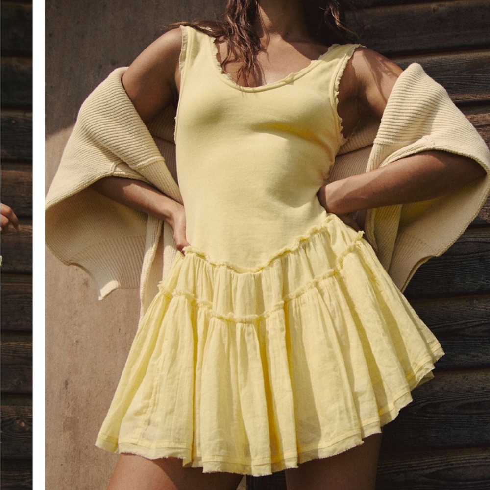 FP yellow dress NWT